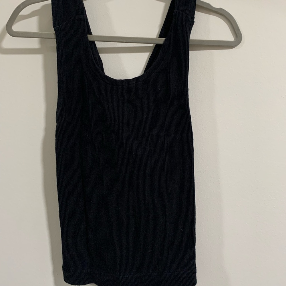 Black tank with open back